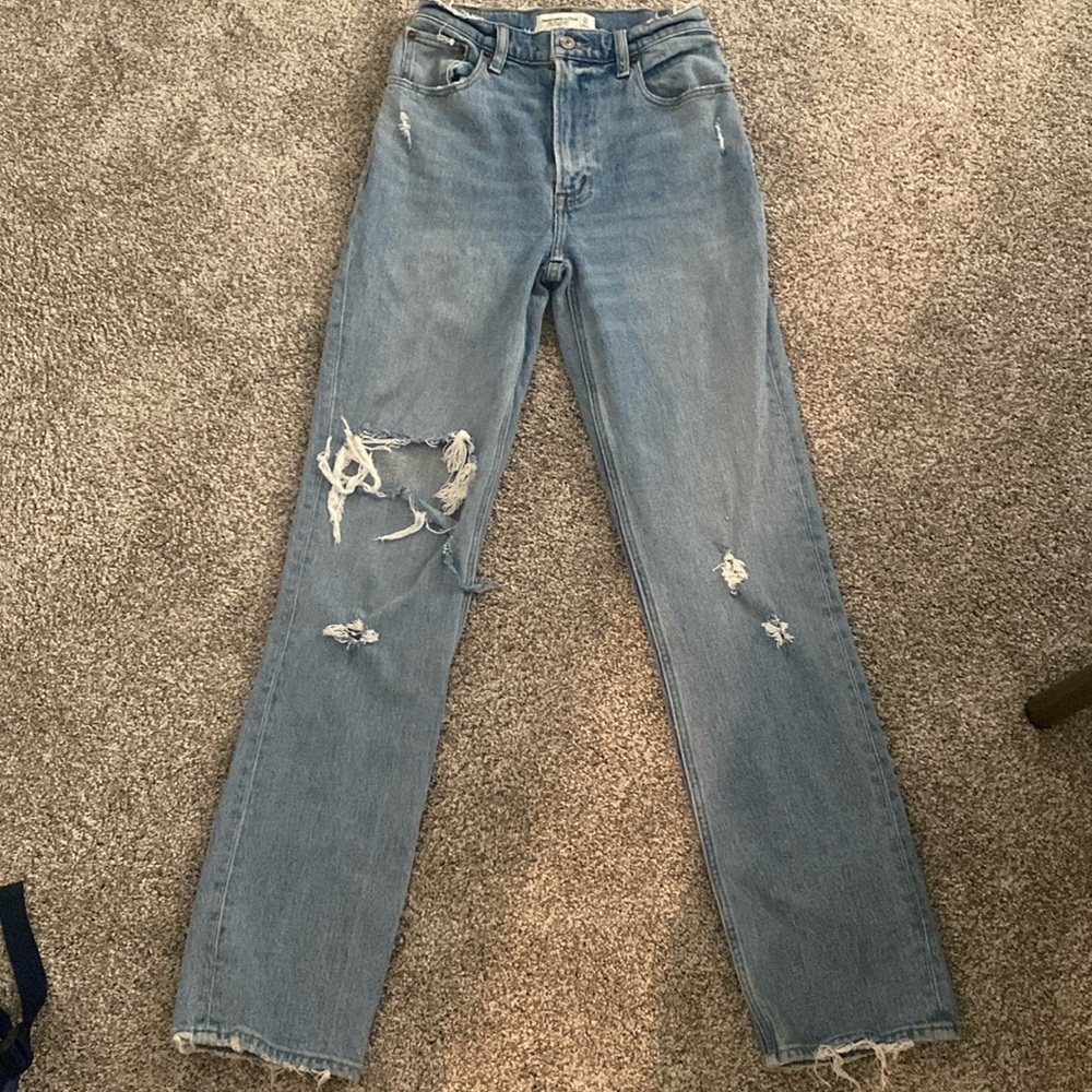 abercrombie and fitch 90s straight ultra high rise jeans